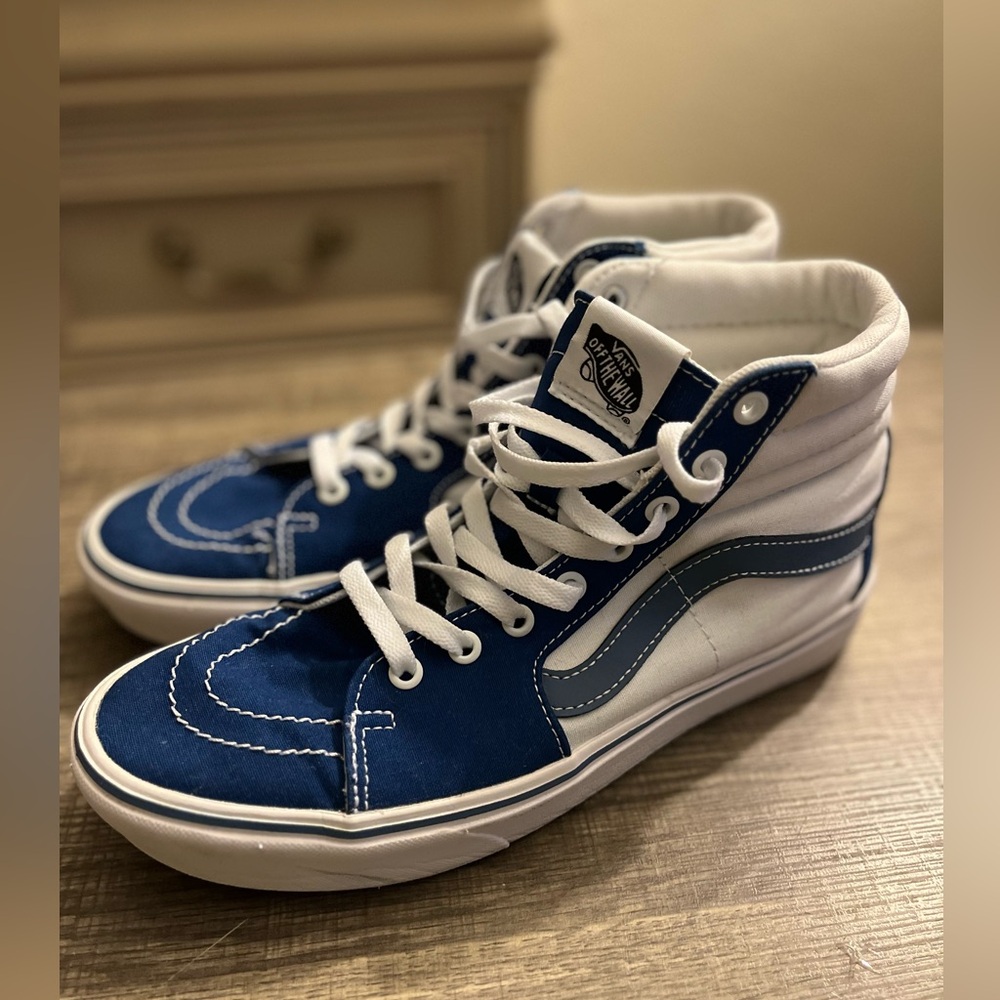 Vans Classic Blue and White High-Tops